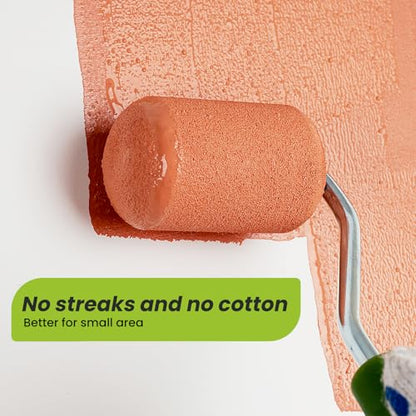 Foam Paint Roller Covers, Paint Roller 4 Inch, Small Paint Roller, Mini Rollers for Painting, Paint Roller Sleeves for Smooth Finishes on Walls, Cabinets, Doors (2 inch,12 Pack) - size: 2 inch,12 pack