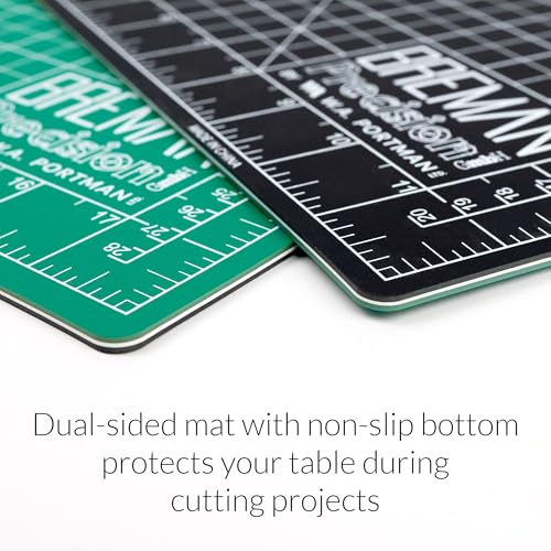 Wa Portman Sewing Cutting Mat, Precision Knife, Inch & Metric Ruler Set This set includes 18x24 Inch Self-Healing Cutting Mat, 10pc #11 Blades, Xacto Knife Set, & 24'' Cork Backed Metal Ruler Set - size: 18x24