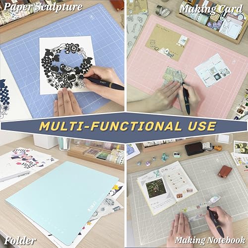 iMAT Flip Cutting Mat Note A3 Foldable Double-Sided Light Green - color: Light Green