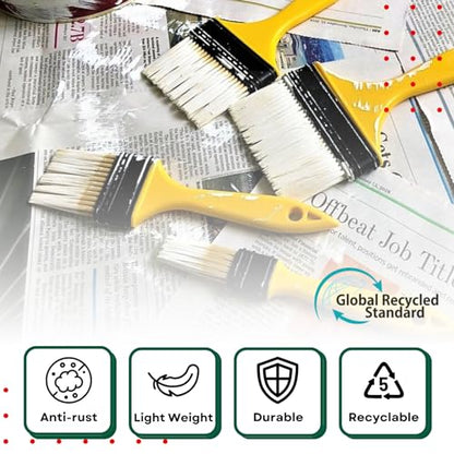 Not Chip Brush Set 4 inch 20 Pack, Never Lose Bristles | Paint Brushes for Walls, 100% Plastic, for Paint, Glues, Stains and Single material - size: 4 inch, 20 pcs