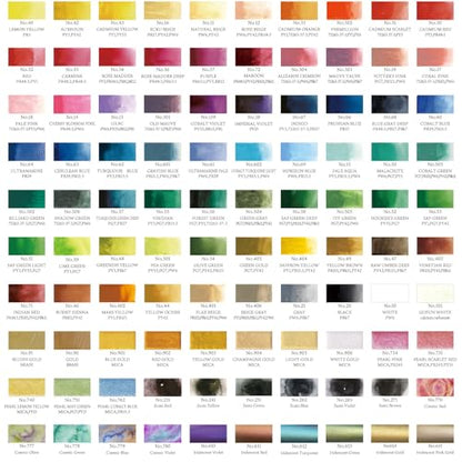 Kuretake Gansai Tambi Watercolor Paint Set, 100 Colors, Wooden Box, Japan - style: 100 Colors Ⅳ