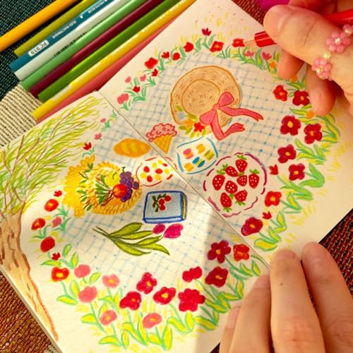 qianshan Mix Media Pad,3.5"x5.5" Small Hardcover Leather Art Sketchbook,105 GSM 200 Sheets/400 Pages Acid Free Artistic Painting Drawing Sketching Writing Paper, Handy Pocket Journal Notebook.Brown - color: 105gsm-brown
