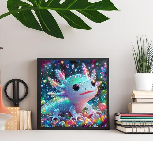 Diamond Painting Kits for Adults, Colorful Glittering Axolotl Diamond Art - color: KM769-1