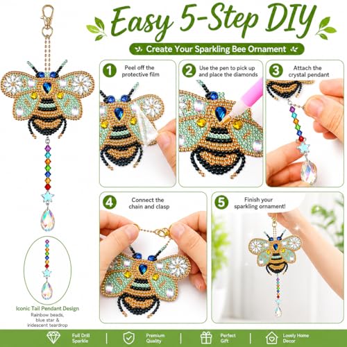 GOOTXUSK Art and Crafts for Kids Girls Ages 8-12, 8 9 10 11 12 Year Old Girl Birthday Gifts,Gem Art Diamond Painting Kits for Kids 8-12,Teenager Girl Gift Ideas,DIY Activities Window Suncatcher