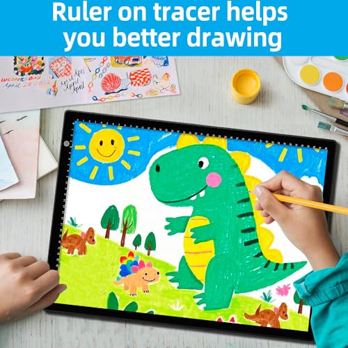 A3 LED Light Tracing Box with Stand & 2 Clips, 3-Level Brightness & 2 Color Temperature, Ultra-Thin USB Powered Light Pad for Diamond Art, Tattoo, Sketching, Animation, Stenciling - style: A3SA