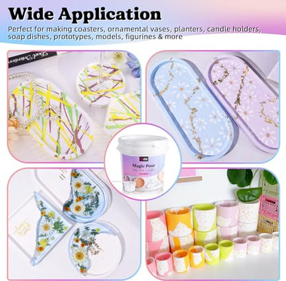 LET'S RESIN Resin Casting Powders 3000g,20~30 Minutes De-Mold Ceramic Resin - size: 3000g