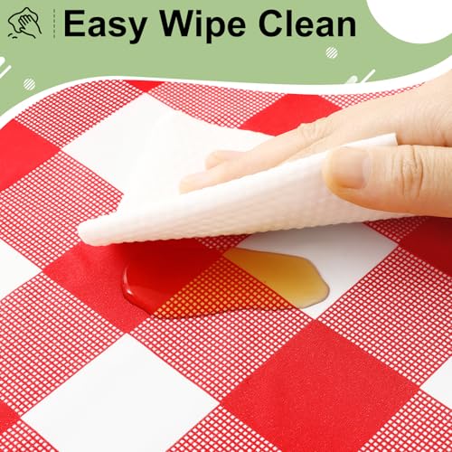misaya 4 Packs 54 x 78 Inch Buffalo Disposable Table Cloth, Waterproof Plastic Tablecloth, Rectangle Red and White Checkered Table Covers for Picnic, Birthday, Party, Back to School - color: Red and White, size: 54" X 78"