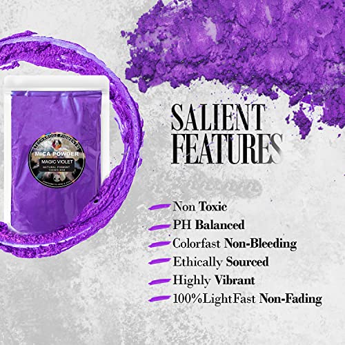 Magic Voilet Mica Powder for Epoxy Resin 100g / 3.5oz. Sealed Bag Techarooz 2 Tone Resin Dye Color Pigment Powder for Lip Gloss, Nails, Colorant for Bath Bombs Soap Making & Much More - color: Magic Violet