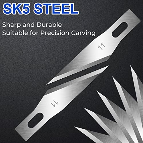 DIYSELF 150 PCS Exacto Knife Blades 11, Sharp Hobby Knife Blades, High Carbon Steel Craft Knife Blade, #11 Replacement Exacto Blade for Art, Scrapbooking, Stencil, Paper Cutting (Pack of 2) - size: #11 (Pack of 2)