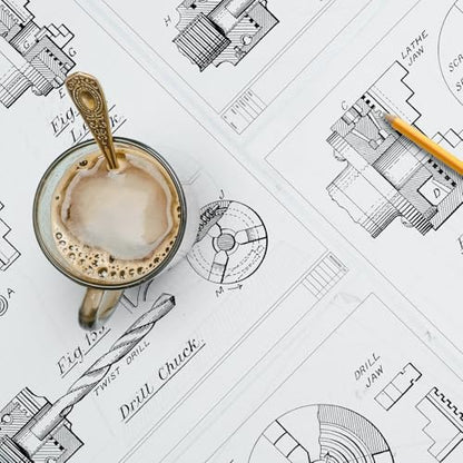 Gilprop 10 Sheets Architectural Vellum Paper 18" x 24" Drafting Vellum Tracing Sheets White Translucent Drafting Paper Rag with Border and Title Block for Drawing Sketching Architecture Building - size: 18 x 24 Inch, style: No Grid