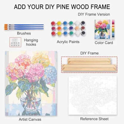 Tucocoo Dark Red Rose DIY Paint by Numbers for Adults Amazing Flowers Blooming in Black Background Airbrush Gothic Style DIY Oil Painting Acrylic Paint Art Painting Kit Canvas 16x20 Inch（DIY Frame ） - color: Eye Flowers 05, size: 16''x20''(DIY Frame)