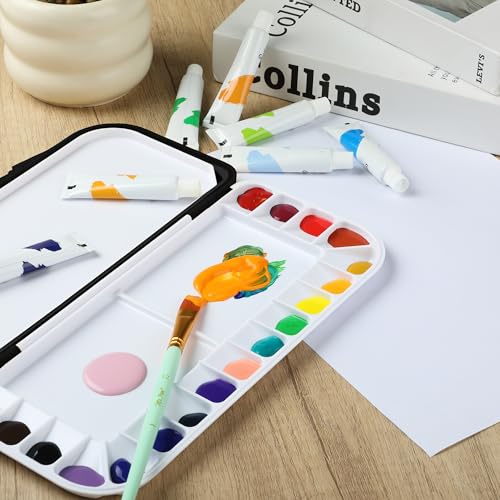 Mr. Pen- Airtight Watercolor Palette with Lid, 18 Wells & 2 Mixing Areas - color: Black, size: 1 Pack