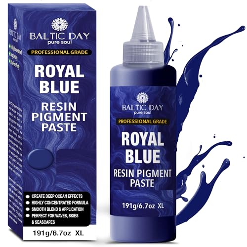Royal Blue Epoxy Resin Pigment Paste XL (191g/6.7oz) – Opaque Epoxy Dye & High Concentration Coloring Paste, Mica Powder Alternative for Resin Art, Jewelry, Tumblers, River Tables & Crafts - color: Royal Blue XL
