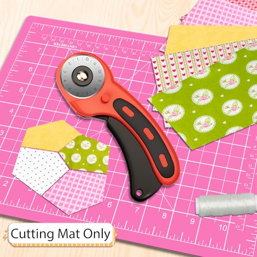 DIYSELF 9in×12in Cutting Mat, A4 Self Healing Craft Mat for Sewing - color: Pink, size: 12"L x 9"W