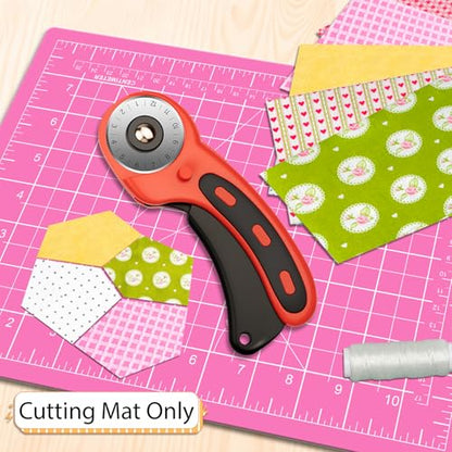 DIYSELF 9in×12in Cutting Mat, A4 Self Healing Craft Mat for Sewing - color: Pink, size: 12"L x 9"W
