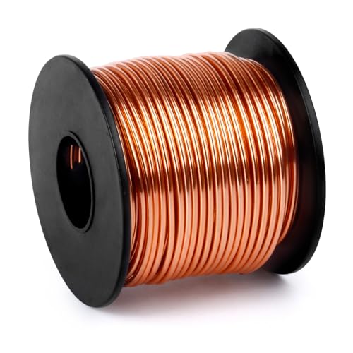 95FT 14 Gauge Bendable Copper Aluminum Craft Wire for Jewelry Making Craft | 2mm Thick Soft Metal Sculpting Aluminum Armature Wire Roll Bulk for DIY Craft - color: Copper, size: 14 Gauge