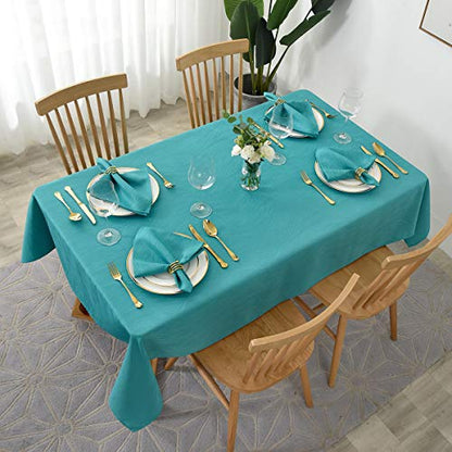maxmill Jacquard Cloth Napkin 20 x 20 Inch Swirl Design Solid Washable Polyester Dinner Napkins Set of 4 with Hemmed Edges for Family Holiday Dinners Weddings Parties and Banquets Teal - color: Teal, size: 20" x 20" (Set of 4)