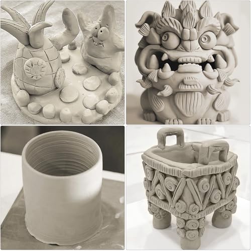 VIBRATITE 10LB Air Dry Clay, White Modeling Clay for Pottery & Sculpting | Easy to Shape for Hand Building, Wheel Throwing, DIY Crafts, Classroom Art Projects, Ideal for Beginners & Artists - color: White