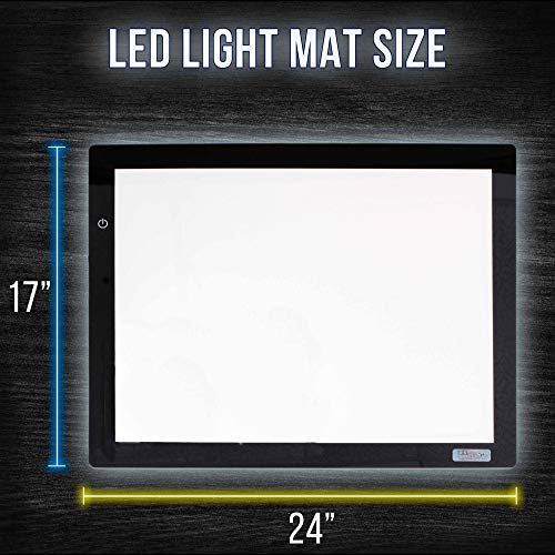 U.S. Art Supply Lightmaster 17"x24" (A2) LED Lightbox Board, 32.5" Diagonal - style: 32.5" (A2)