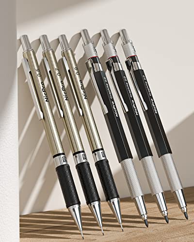 Nicpro Art Drawing Supplies Kit with Mechanical Pencil Set in Leather Case
