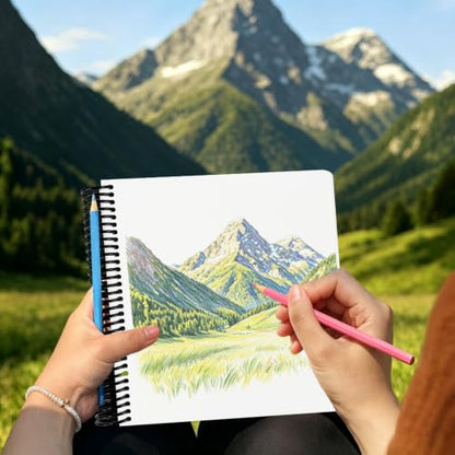 Hardcover Sketchbook,7.2"x8.3"Spiral Bound Drawing Pad, Butterfly | 150gsm(92lb)Acid-Free Thick Paper,Blank Art Journal for Adults,Artists&Beginners,Ideal for Sketching,Doodling and Mixed Media - color: butterfly