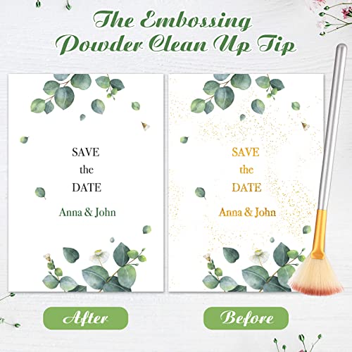 PerKoop 100 Sheets Vellum Paper, 5 x 7, Thick Transparent Paper with Embossing Fan Brush, 160GSM Printable Clear Vellum for Wedding Invitations, Heat Embossing, Belly Bands