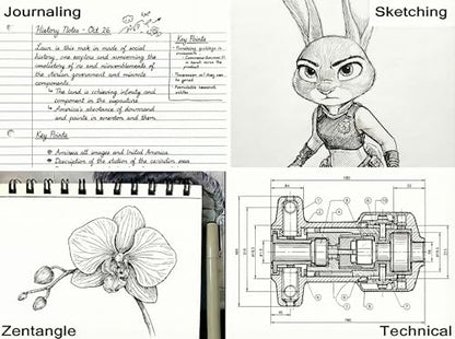 EBOT Micro Fineliner Drawing Art Pens,12 Black Fine Liner Waterproof Art Line Professional Drawing Watercolour Marker Sketching Illustration Manga Calligraphy Sketch Zentangle Outline