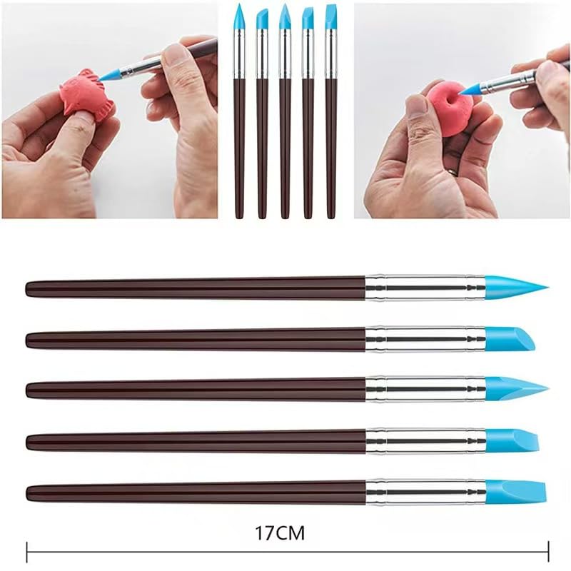42PCS Pottery Tools Set – Clay Sculpting & Carving Tools Kit with Storage Roll Bag, Multi-Function for Air Dry Clay/Polymer Clay, Ideal for Beginners, Hobbyists & Artists
