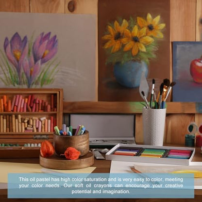 PATIKIL Gray Oil Pastels, 24Pcs Soft Oil Crayons Creamy Pastels Stick Art Supplies for Art Painting Drawing Blending Graffiti for Drawing Beginners Artists - color: Gray