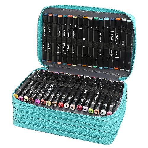102 Slots Marker Pen Organizer Case w/Handle - color: Daisy, size: 102