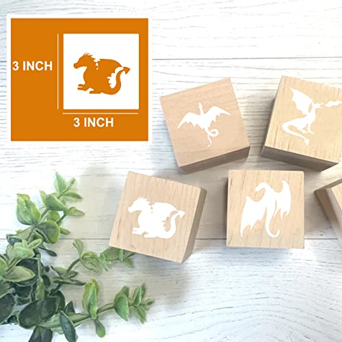Small Stencils for Painting on Wood Burning Reusable, 3 Inch Reusable Stencil for Craft Ornament Paint Template Stencils for Wall Card Rock Wood Signs Coasters Canvas Home Decor (Dragon) - style: Dragon