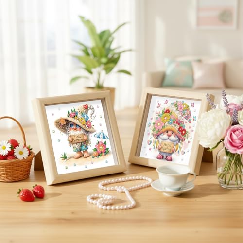 DIY Diamond Art Painting Pearl Creative Pattern 5D Seasonal Holiday Calendar 2026 Healing Home Photo Frame Set Tools-6Pcs Goblin - color: 6Pcs Goblin
