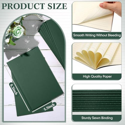 Mimorou 100 Pcs A5 Journals Notebooks Bulk,Green,Lined - color: Green, style: Lined