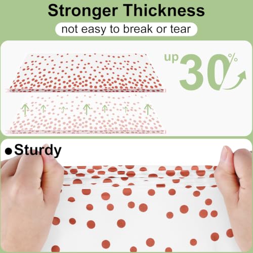 3 Packs Dot Disposable Table Cloth, 54 x 108 Inch Waterproof Tablecloth, Rectangle Plastic Rose Pink Dots in White Table Covers for Picnic, Birthday, Party and Back to School - color: Rose Pink in White, size: 54" x 108"