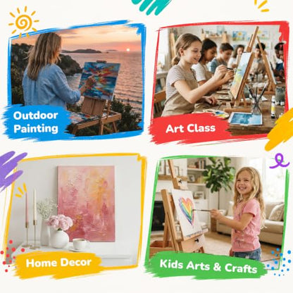 Painting Canvas Boards 100 Pack 5x7, 8x10 Inch, 50 of Each, Canvas Panels - size: 5"x7"+8"x10"- 100pcs