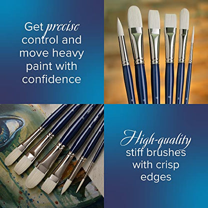 Silver Brush Limited Bristlon Dagger Striper Acrylic Brush, Size 1/4 in | Long Handle, Oil, Acrylic, Stiff Fine Point Synthetic Bristle, Lightly Textured Strokes, Maximum Paint Absorbency - size: Size - 1/4