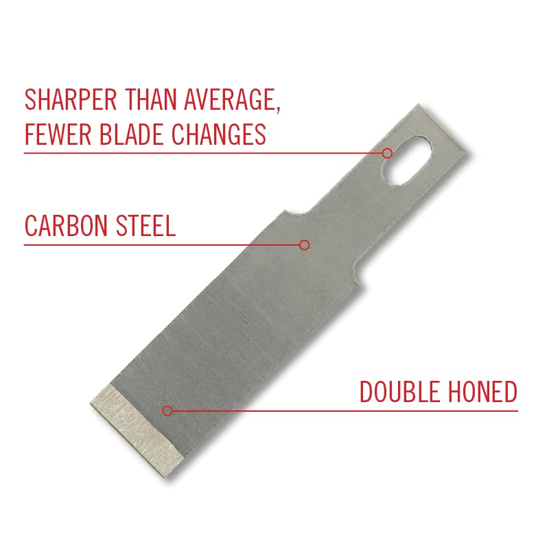 Excel Blades #17 50-Pack Chisel Craft Knife Blades, Carbon Steel, USA Made - size: Pack of 50