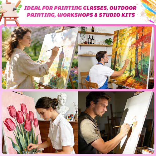 Stretched Canvas for Painting, 2Pack 30X40 Large Canvas for Painting, (400GSM) Triple Primed 2/3" Profile Cotton Professional Artist Quality Blank Canvas,Ready to Paint, Art Supplies for Acrylic, Oil - size: 2pk-30x40 inch