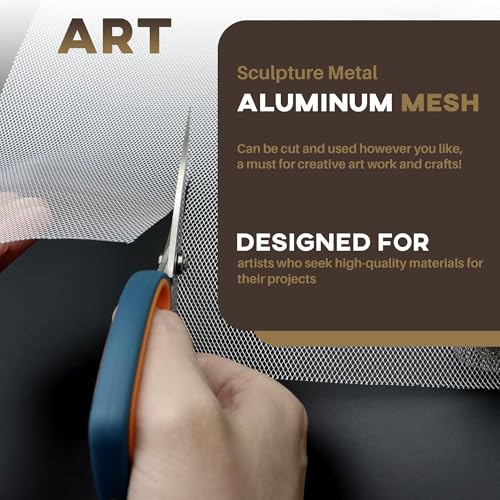 Aluminum Wire Mesh for Arts and Craft - Sculpting Mesh Roll 15.7 Inch by 26.2 Foot - Ideal for Sculpture Projects - Craft Wire Mesh - size: 15.7 Inch by 26.2 Foot