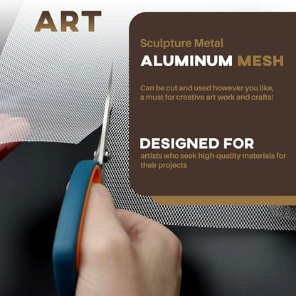 Aluminum Wire Mesh for Arts and Craft - Sculpting Mesh Roll 15.7 Inch by 26.2 Foot - Ideal for Sculpture Projects - Craft Wire Mesh - size: 15.7 Inch by 26.2 Foot