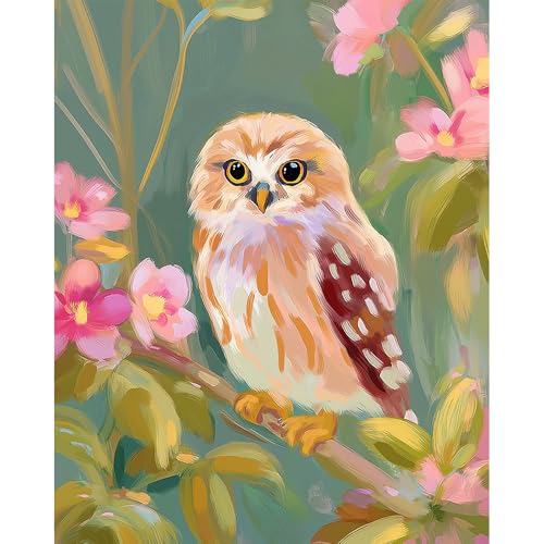 Natuyalo Paint by Numbers Kit for Adults Beginner, Birds Adult Paint by Number Kits on Canvas Without Frame, Animals Acrylic Paint by Numbers for Home Decor 16x20 inch - color: Color-07