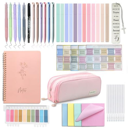 SHINYHARBOR 47PCs Bible Journaling Kit for Women Teen Girl - color: Pink