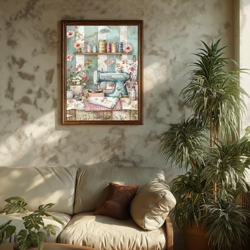 Sewing Paint by Numbers Kit for Adults, Adult Paint by Number Kits 16x20 in - color: Sewing (16x20 in)