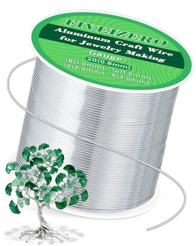 FIVEIZERO 20 Gauge Wire Aluminum Craft Wire,328ft Sliver Jewelry Wire - size: 20 Gauge