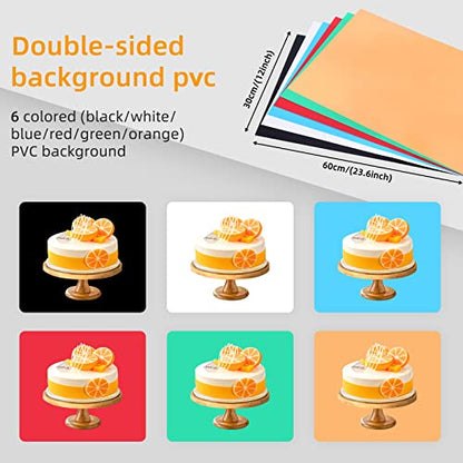 Lightdow 12"x12"x12" Photo Studio Light Box Photography with Desktop Tripod & 120 LEDs (CRI>95), 6 Backdrops - Portable/Dimmable Folding Shooting Tents for Toys/Jewelry/Watches/Cosmetics - size: 12"x12"x12"