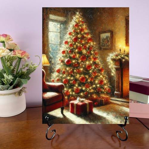HENABLE 2PCS Premium Black Iron Plate Stands for Display 12 Inch, Decorative Solid Metal Plate Holders for Displaying, Mini Easel, Frame, Book, Card, Plaque, Bowl, Picture Stands for Display - size: 2PCS 12IN