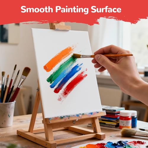 200 Pcs 5x7 Inch Small Canvas Boards for Painting 100% Cotton White - size: 5"x7"- 200pcs