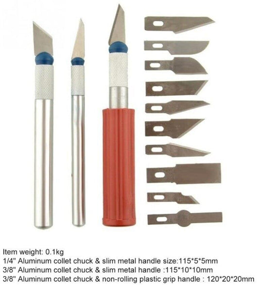 13pc Precision Knife Set Kit Exacto Knives Blades Craft Razor Sculpting Art Tool