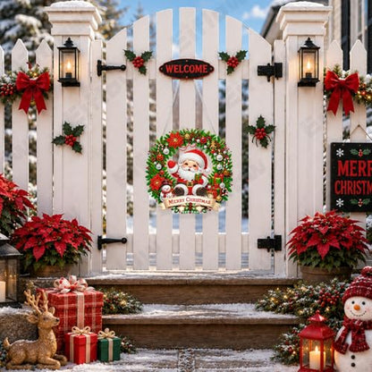 Eiflow Acrylic Christmas Diamond Art Hanging Kit for Adults Santa Claus, DIY Diamonds Painting Door Hanger Ornament Kit Wreath Crystal Diamond Art Painting Wall Window Hanging Pendant - color: Santa Claus