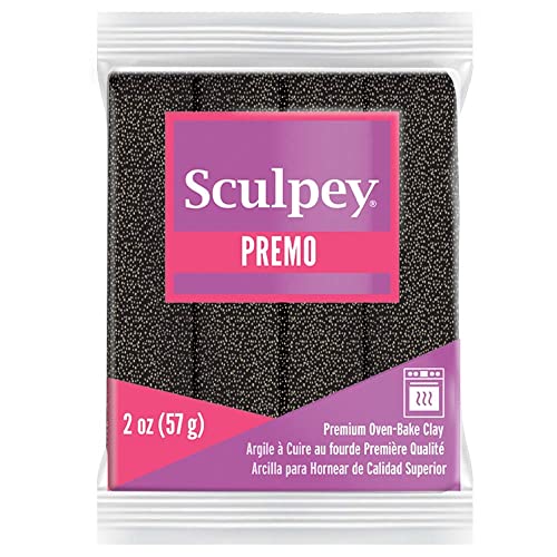 Sculpey Premo™ Polymer Oven-Bake Clay, Twinkle Twinkle Black Glitter, Non Toxic, 2 oz. bar, Great for jewelry making, holiday, DIY, mixed media &more. Premium clay perfect for clayers and artists. - color: Twinkle Twinkle, size: 2 oz